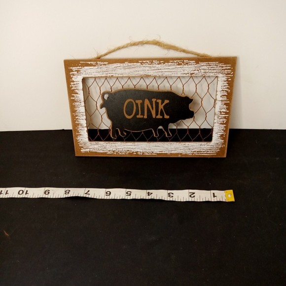Rustic Farmhouse Pig Silhouette wall hanging - Picture 1 of 8